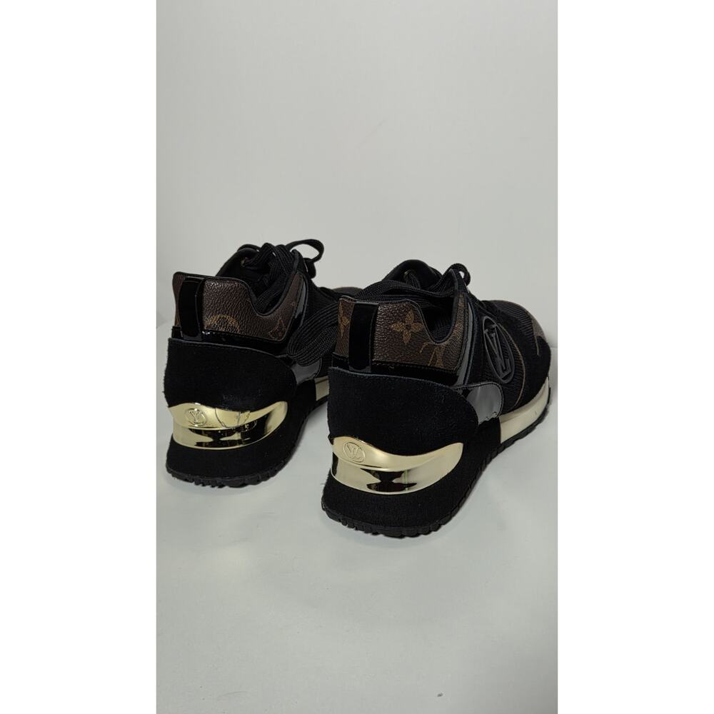 Louis Vuitton Run Away Size 35 BlackBrown Monogram Canvas Mesh Low Top Damaged - Picture 6 of 14
